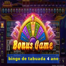 bingo de tabuada 4 ano